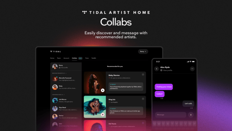 Новая функция Tidal поможет артистам находить партнеров для совместной работы